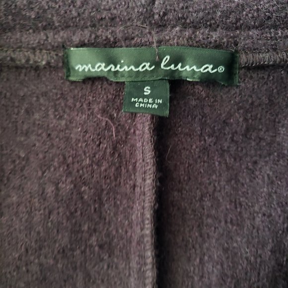 Marina Luna Vintage Y2K Boiled Wool Ruffled Collar Tie Front Cardigan - Picture 4 of 9